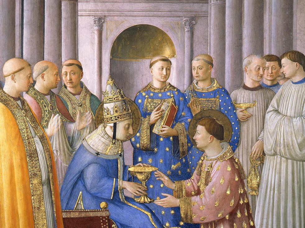 Beato Angelico, The diaconal consecration of St. Laurence, 1448