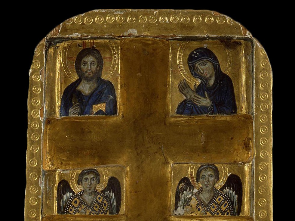 Constantinople, Staurothèque en bois ornée de figures peintes