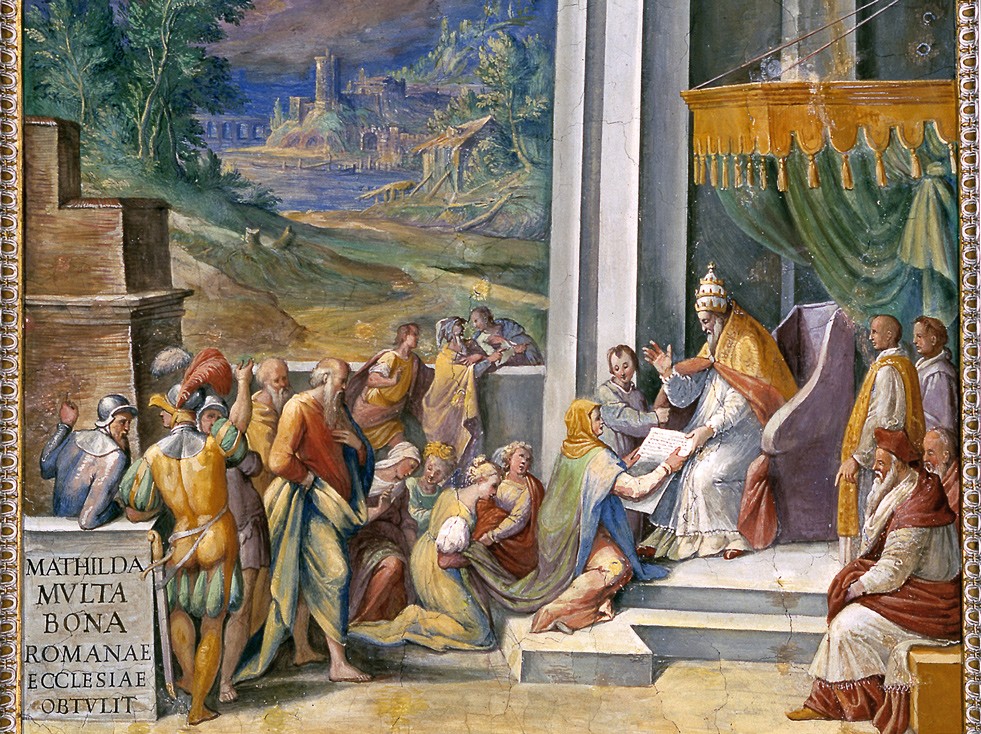 Matilda of Canossa donates her possessions to the Church