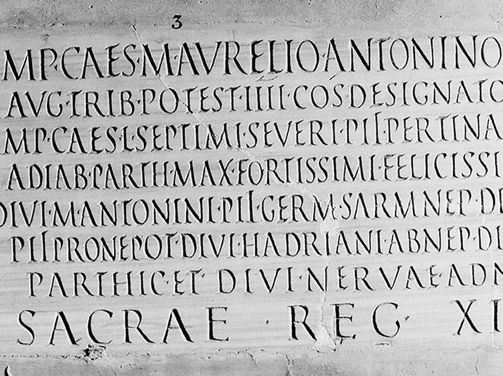 Dédicaces aux empereurs Septime Sévère et Caracalla