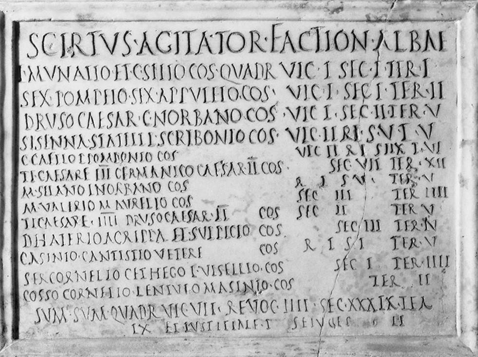 Plaque avec épitaphe d’un aurige