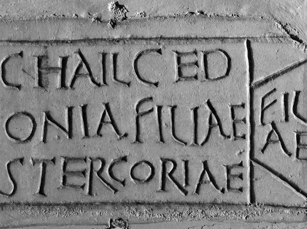 Plaque avec épitaphe de Stercoria