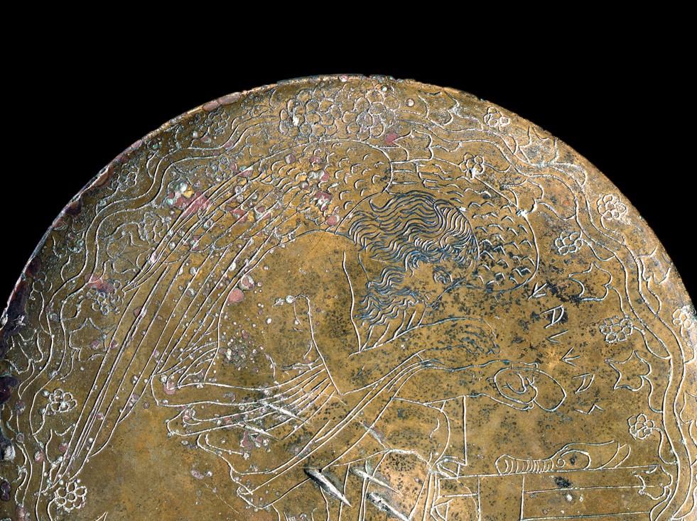 Mirror with engraving of Calchas
