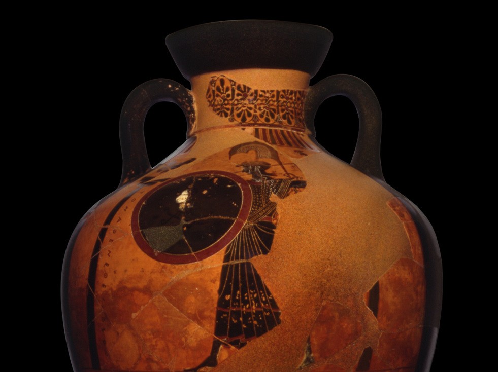 Ánfora panatenaica ática del Pintor de Michigan