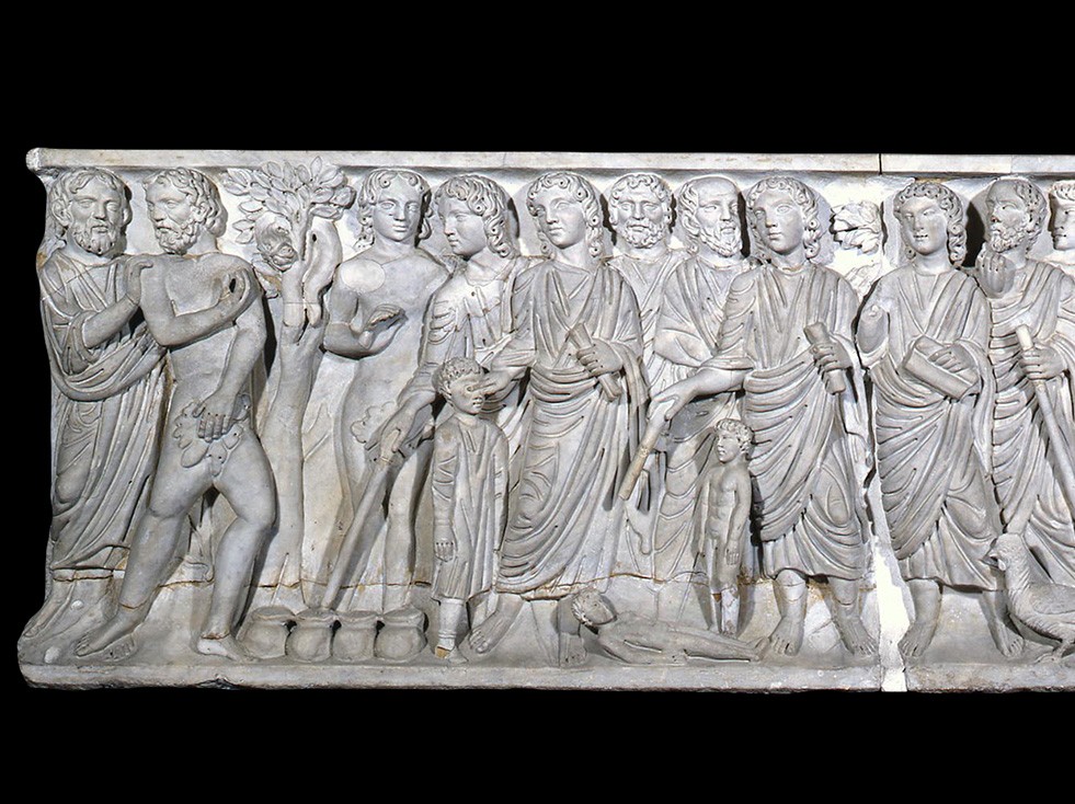 Sarcophage avec des scènes bibliques