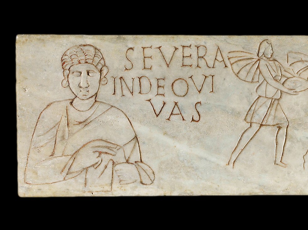 Plaque fermant le loculus de Severa
