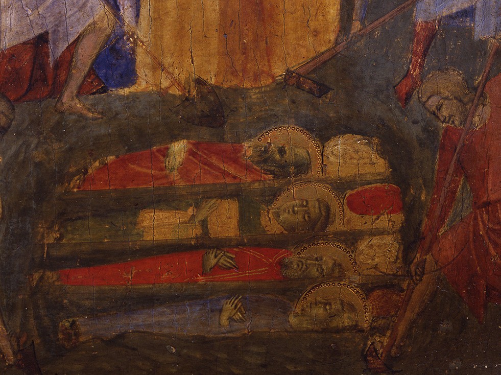 Bernardo Daddi, Hallazgo de los cuerpos de los Santos Luciano, Abibo, Nicodemo y Esteban
