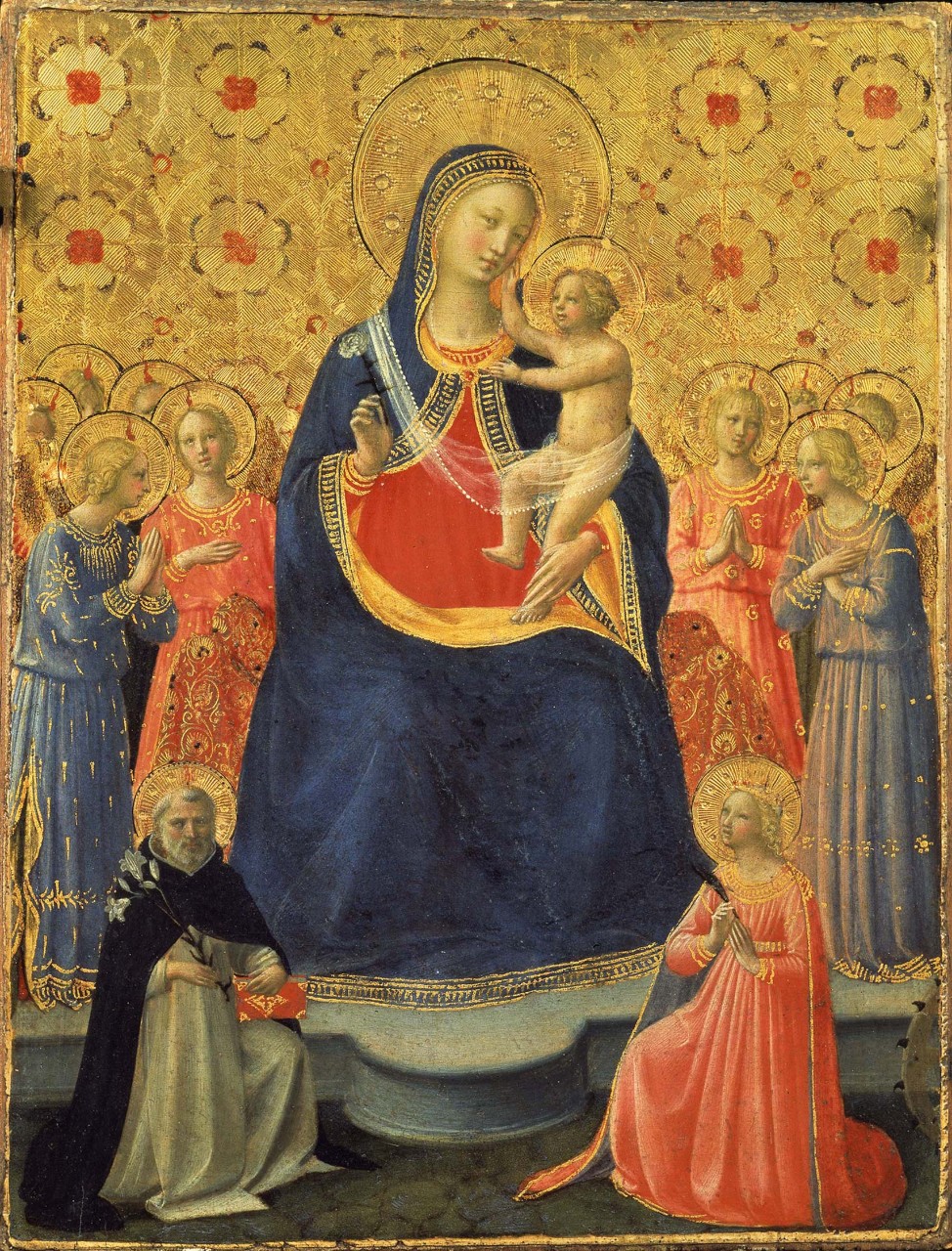 Beato Angelico, La Madonna col Bambino fra S. Domenico e S. Caterina d'Alessandria Beato Angelico, La Madonna col Bambino fra S. Domenico e S. Caterina d'Alessandria