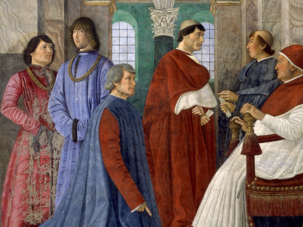 Melozzo da Forlì, Sixtus IV appoints Bartolomeo Platina Prefect of the Vatican Library