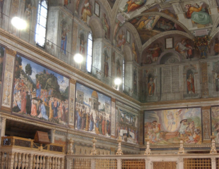 Works in the Sistine Chapel, 2005 Conclave