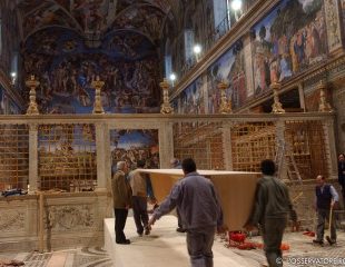 Sistine Chapel, preparations for the 2005 Conclave