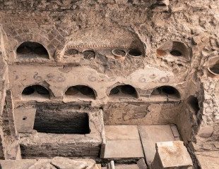 Necropolis of the “ Via Triumphalis”, Autoparco sector, interior of tomb no. 8 after the 2009-2011 excavations and restoration