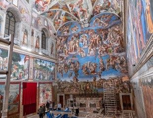 Layout of the Raphael tapestries in the Sistine Chapel