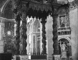 R. Moscioni, „Gian Lorenzo Bernini, Baldachin“, Petersdom, 1885-1893