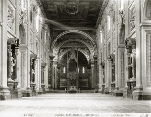 R. Moscioni, „Hauptschiff“, Basilika Sankt Johannes im Lateran, vor 1885