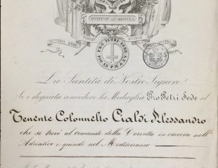 Onorificenza dell&rsquo;ammiraglio Alessandro Cialdi