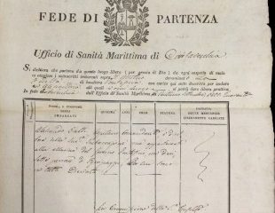 Nulla osta alla partenza dell'imbarcazione &ldquo;La Fedelt&agrave;&rdquo;