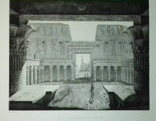 Tavola del Tempio di Edfu del progetto della pubblicazione della Spedizione Romana