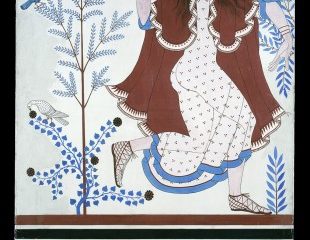 Copia fiel de Carlo Ruspi de la Tumba del Triclinio de Tarquinia (470 a.C.)