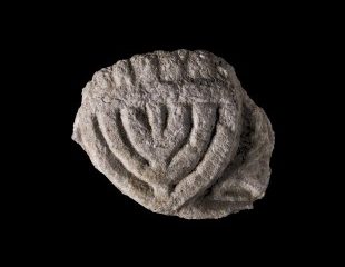Pièce ornée d’une menorah