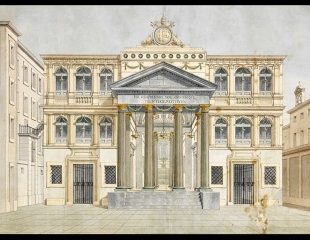Apparat éphémère pour la rénovation de la façade des "Cinque Scole"