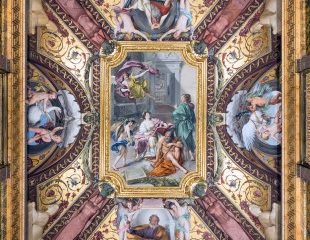 Anton Raphaël Mengs, Alegoría de la Historia, bóveda de la Sala de los Papiros, Museo Cristiano