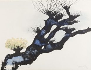 Carlo Mattioli, Los árboles, 1976, de la carpeta Los árboles, Florencia 1976, litografía acuarelada