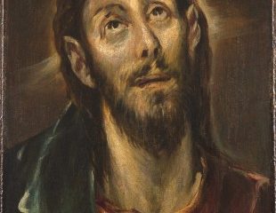 El Greco, R&eacute;dempteur, huile sur panneau, 1590-1595 env., avant la restauration