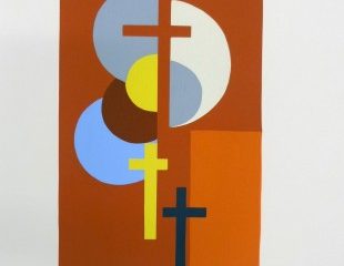 Rosa Mystica, serigrafia su cartoncino, 1972, mm 267 x 183
