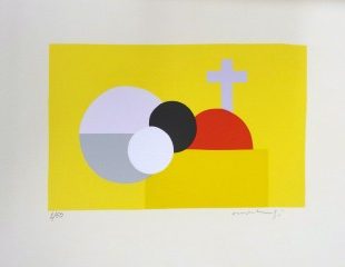 Mater Inviolata, serigrafia su cartoncino, 1972, mm 180 x 290