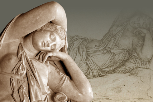 Restoration of statue of Arianna in the Vatican Restoration of statue of Arianna in the Vatican