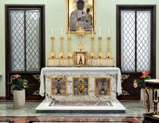 Altar of the private Chapel with painting of Our Lady of Czestochowa