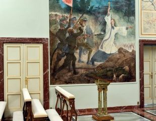 Painting of Jan Henryk Rosen in the private Chapel depicting the victory of Warsaw in 1920 over the Bolsheviks