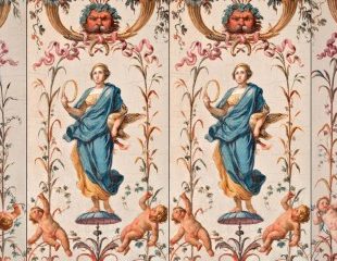 Decorative grotesques in the Billiard Room